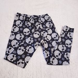 floral skull leggings
